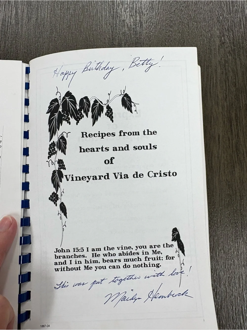 Community Cookbooks by Vineyard Via de Cristo & Junior Woman’s Club —recipes